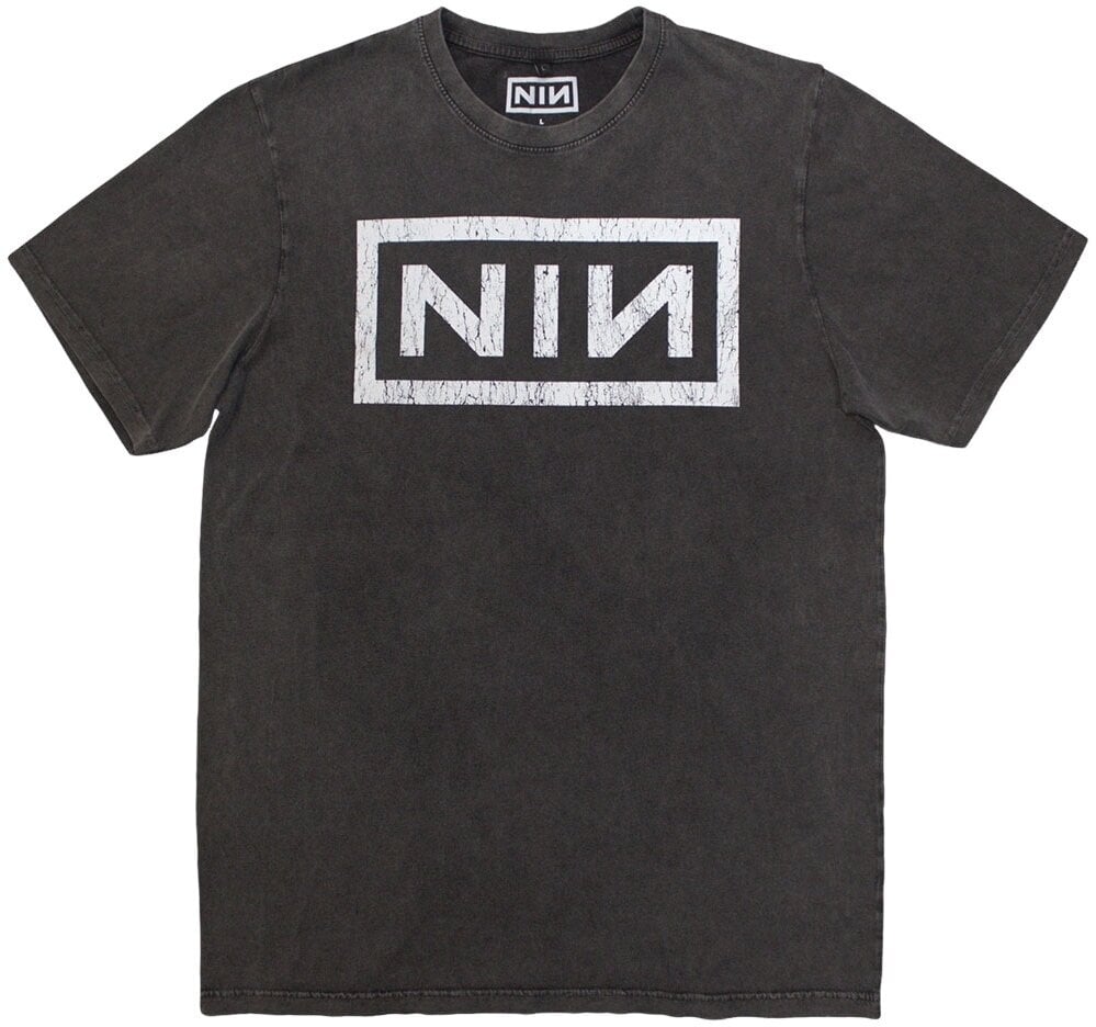 Tricou Nine Inch Nails Classic Logo Stone Wash Gri cărbune M Tricou