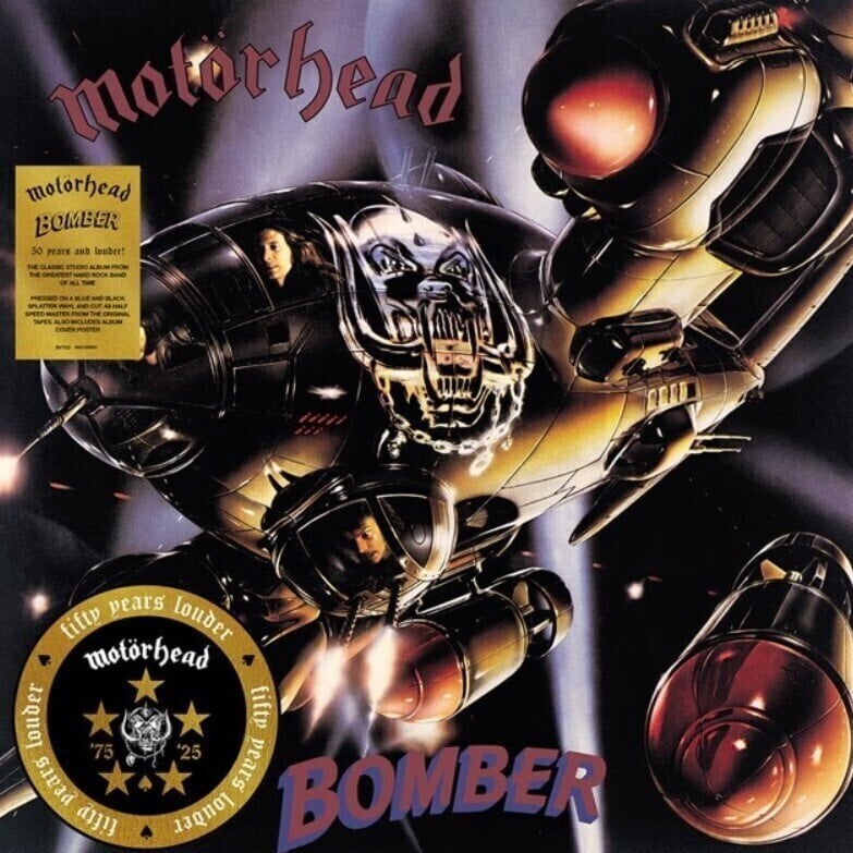 LP Motörhead - Bomber (Limited Edtition) (Dark Blue & Black Splatter Coloured) (Anniversary Edition) (LP)