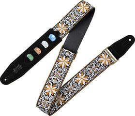 Textile guitar strap Levy's Vintage Hootenanny Textile guitar strap Yellow