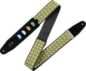 Textile guitar strap Levy's Original Hootenanny Textile guitar strap Green Mosaic