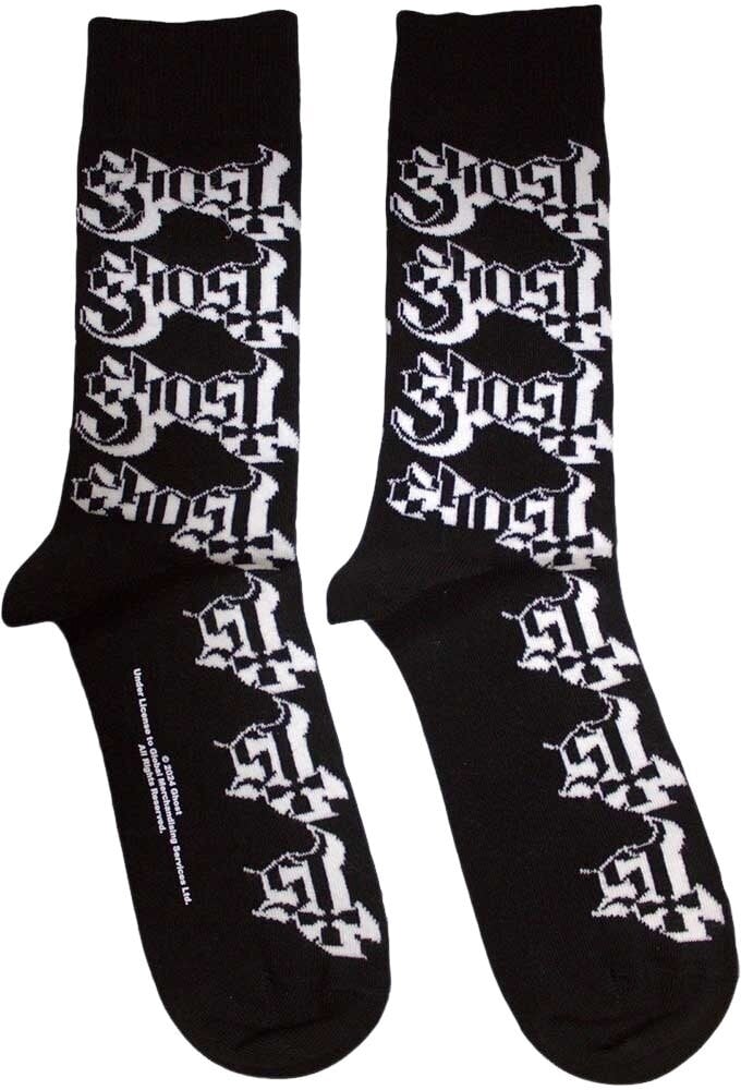 Sokken Ghost Sokken Logo Pattern Black 40-45