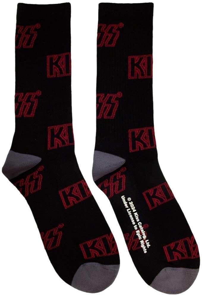 Kiss Ponožky Logo Pattern Black 40-45