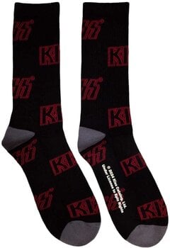 Sokken Kiss Sokken Logo Pattern Black 40-45 - 1