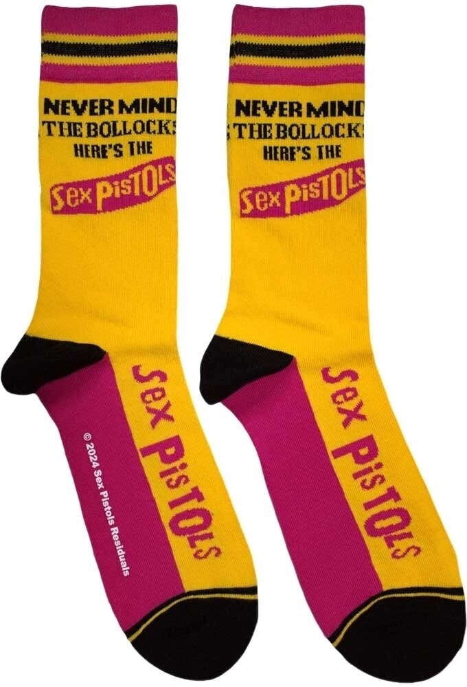 Čarape Sex Pistols Never Mind The Bollocks Stripes Yellow 40-45 Čarape