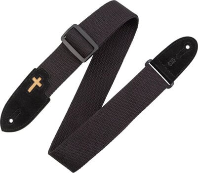 Gitaarriem Levy's Divine Worship Gitaarriem Black Cotton - 1