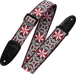Textile guitar strap Levy's Hootenanny  Textile guitar strap Red and White Floral