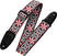 Textile guitar strap Levy's Hootenanny  Red and White Floral Textile guitar strap