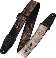 Textile guitar strap Levy's Eastern Harmony Textile guitar strap Brown Dragon