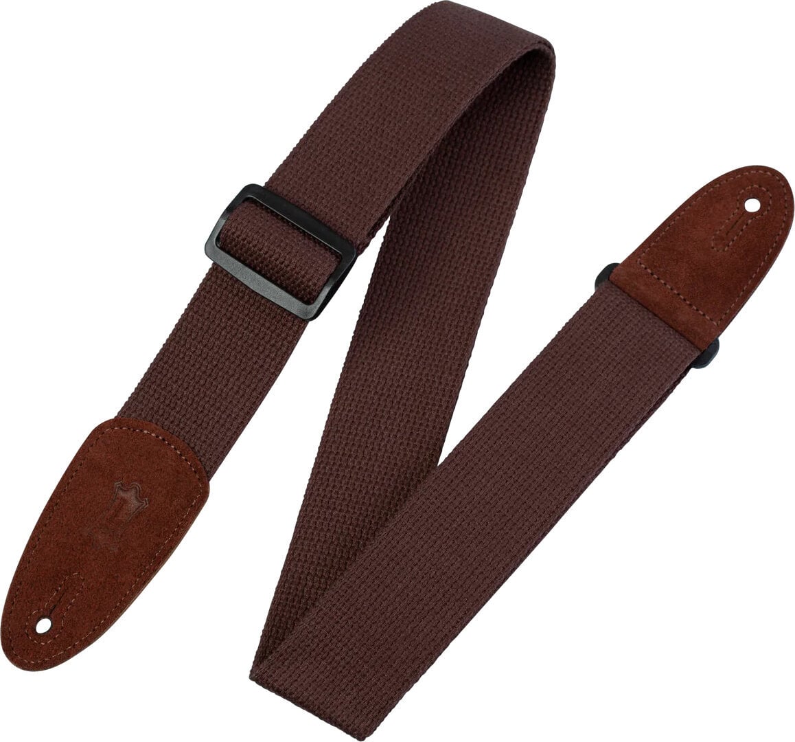 Correia têxtil para guitarra Levy's Cotton & Suede Brown Correia têxtil para guitarra
