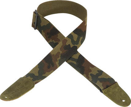 Gitaarriem Levy's Cotton & Suede Gitaarriem Camo - 1