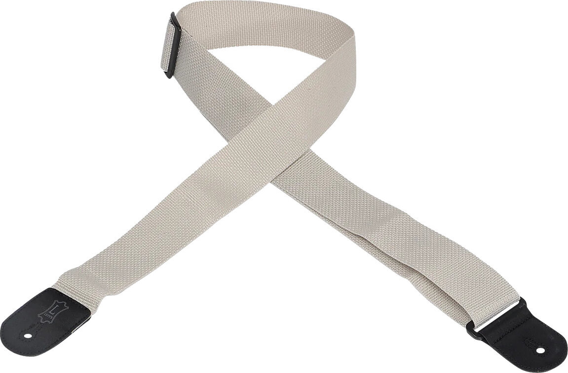 Gitarrband i textil Levy's Single Tone Poly Grey Gitarrband i textil