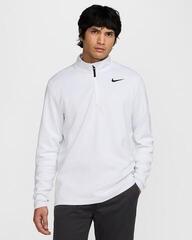 Pulóver Nike Dri-Fit Victory Therma Flex 1/2 Zip Mens Top White/Pure Platinum/Black