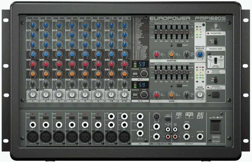 Tables de mixage amplifiée Behringer PMP 1680S Tables de mixage amplifiée