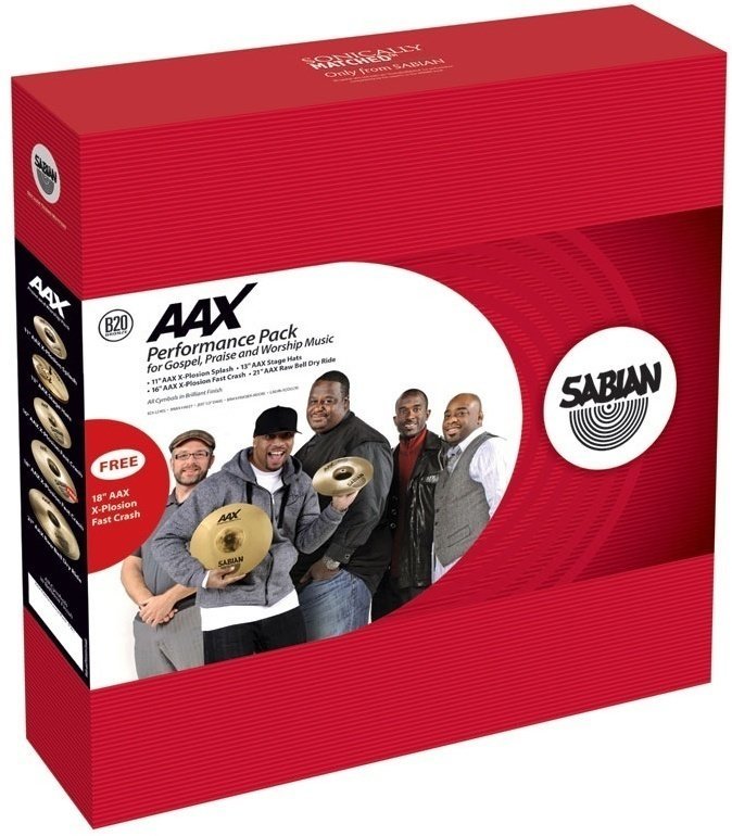 Set de cymbales Sabian PW1 AAX Praise & Worship 11/13/16/18/21 Set de cymbales