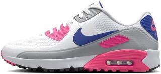 Ženske cipele za golf Nike Air Max 90 G Unisex Shoe White/Laser Pink/Concord 38 Ženske cipele za golf