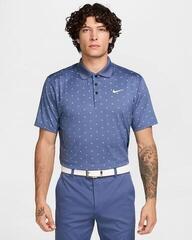 Polo-Shirt Nike Dri-Fit Tour Print Mens Diffused Blue/White