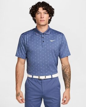 Tricou polo Nike Dri-Fit Tour Print Mens Diffused Blue/White XL Tricou polo - 1
