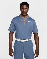 Polo košeľa Nike Dri-Fit Tour Contrast Mens Diffused Blue/Mink Brown/White 2XL Polo košeľa