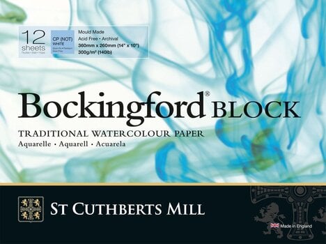 Bloc de dibujo St Cuthberts Mill Bockingford C.P. Block Bloc de dibujo 12 36 x 26 cm 300 g White - 1