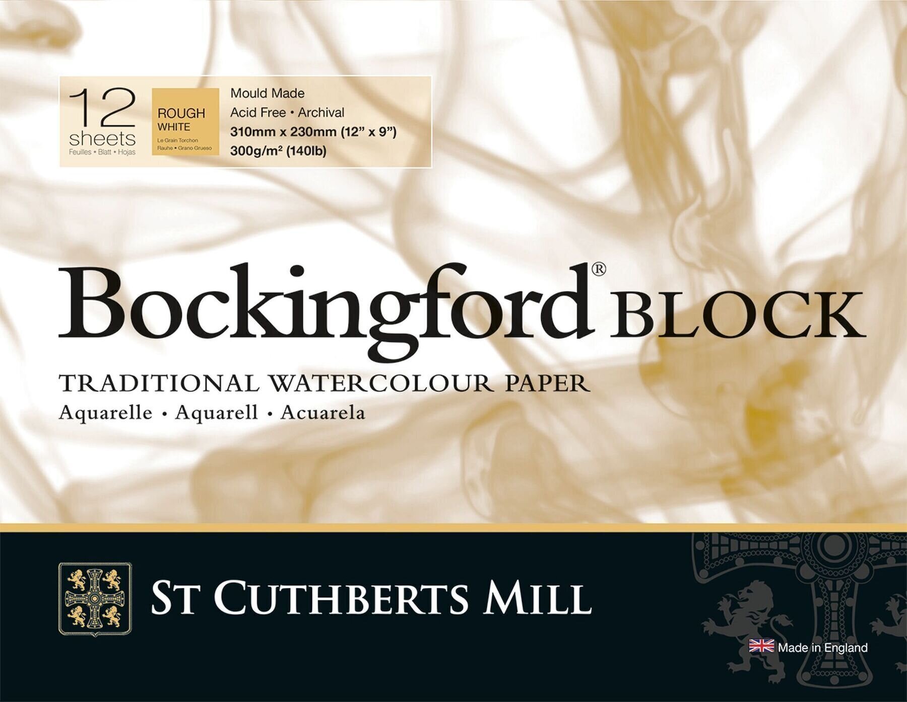 Skissebok St Cuthberts Mill Bockingford Rough Blocks White 300 g/m² 310x230mm (12 Sheets)