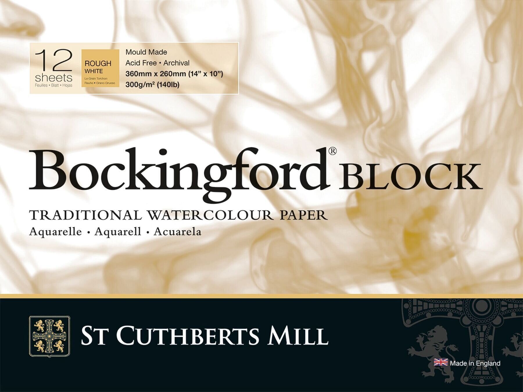 Schetsboek St Cuthberts Mill Bockingford Rough Schetsboek 36 x 26 cm 300 g White