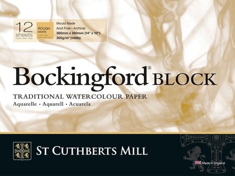 Schetsboek St Cuthberts Mill Bockingford Rough Schetsboek 36 x 26 cm 300 g White - 1