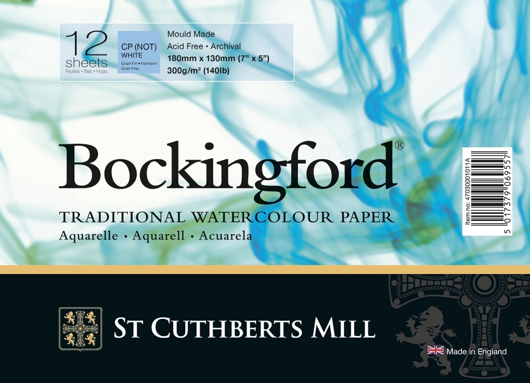 Скицник St Cuthberts Mill Bockingford C.P. Spiral Скицник 12 18 x 13 cm 300 g White