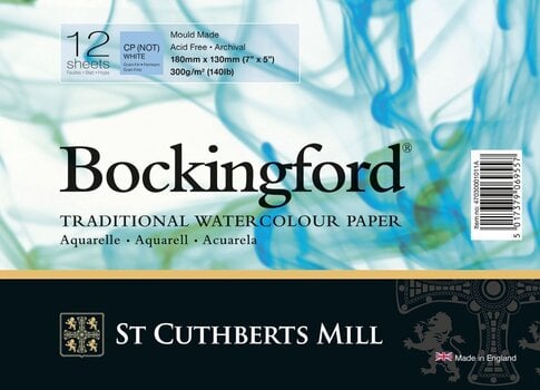 Скицник St Cuthberts Mill Bockingford C.P. Spiral Скицник 12 18 x 13 cm 300 g White - 1