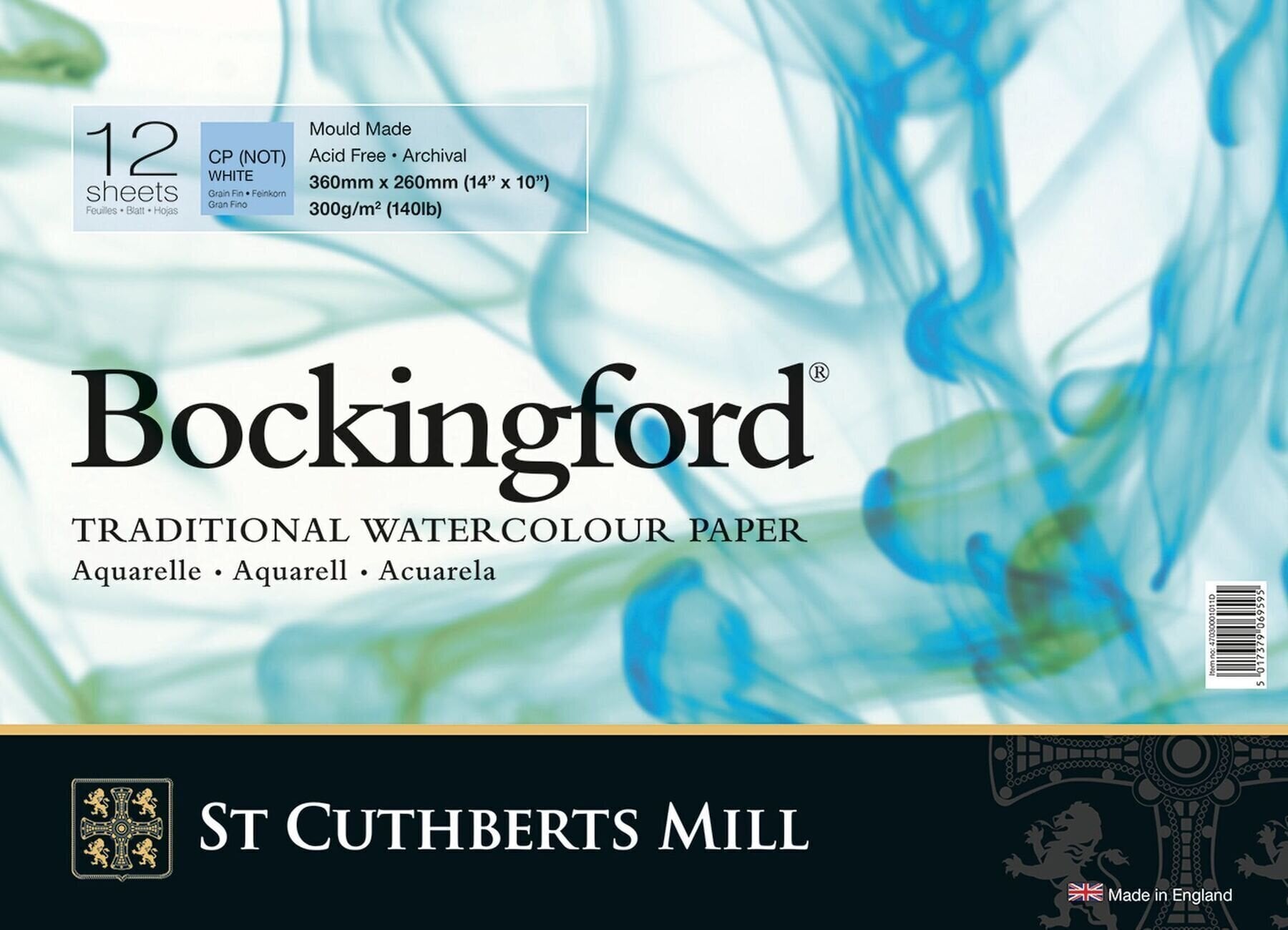 Blok za skiciranje St Cuthberts Mill Bockingford C.P. Spiral Blok za crtanje 12 36 x 26 cm 300 g White