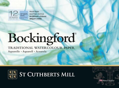 Skissebok St Cuthberts Mill Bockingford C.P. Pads White 300 g/m² 297x210mm (12 Sheets) - 1