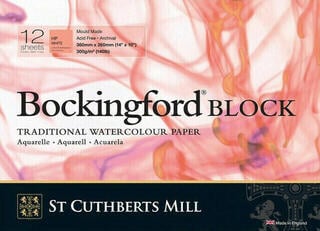 Visandiplokk St Cuthberts Mill Bockingford H.P. Block Sketchbook 12 36 x 26 cm 300 g White