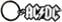 Muzieksleutelhanger AC/DC Logo Mono Sleutelhanger