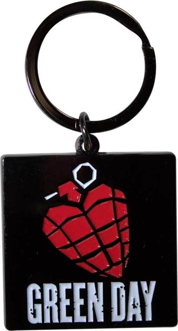 Muzieksleutelhanger Green Day Stacked Logo & Grenade (Glow-in-the-Dark) Sleutelhanger
