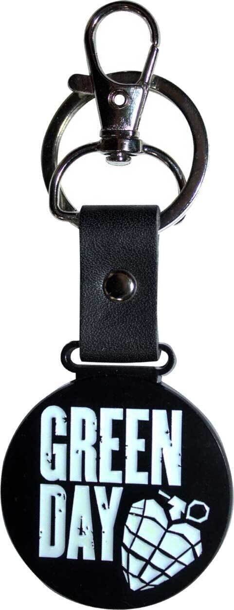 Muzieksleutelhanger Green Day Stacked Logo & Grenade Circle (Glow-in-the-Dark) Sleutelhanger