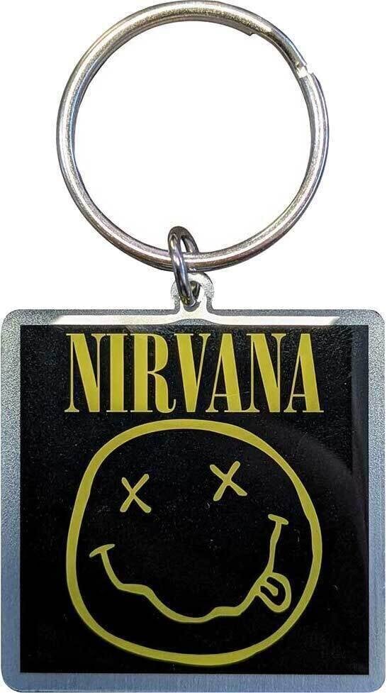 Muzieksleutelhanger Nirvana Happy Face Photo Print Sleutelhanger