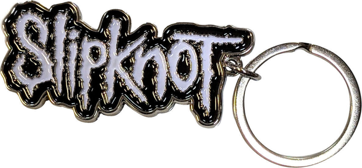 Slipknot White Logo Black Border Kľúčenka