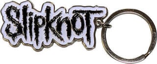 Musikanhänger Slipknot Black Logo White Border Schlüsselanhänger