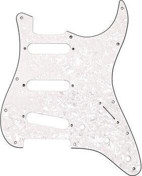 Pickguard Fender 11-Hole Mount White Moto Pickguard - 1