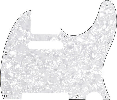 Pickguard Fender 8-Hole Mount White Moto Pickguard - 1