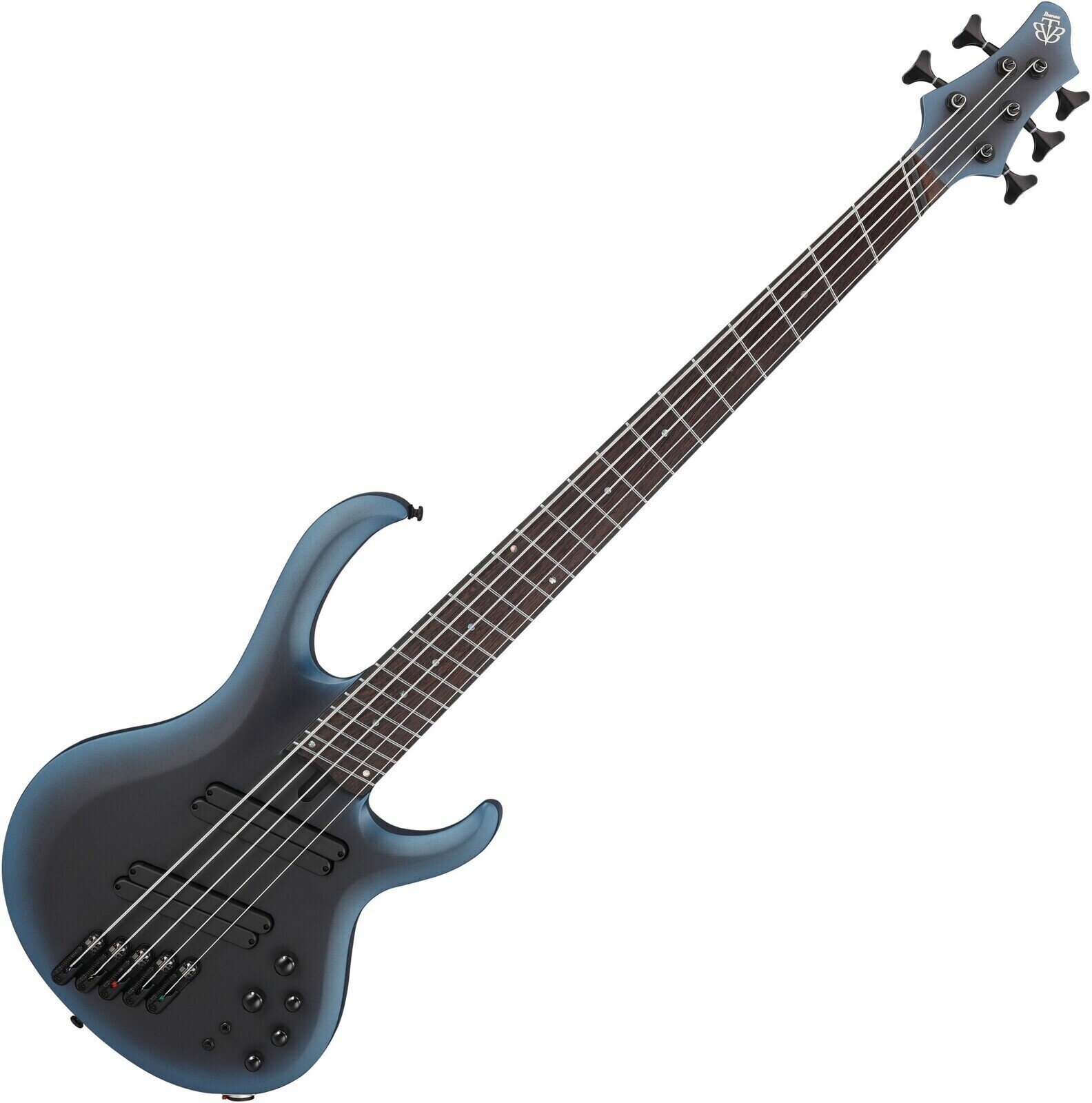 Multi-scale basgitaar Ibanez BTB605MS-MAM Midnight Arctic Ocean Multi-scale basgitaar