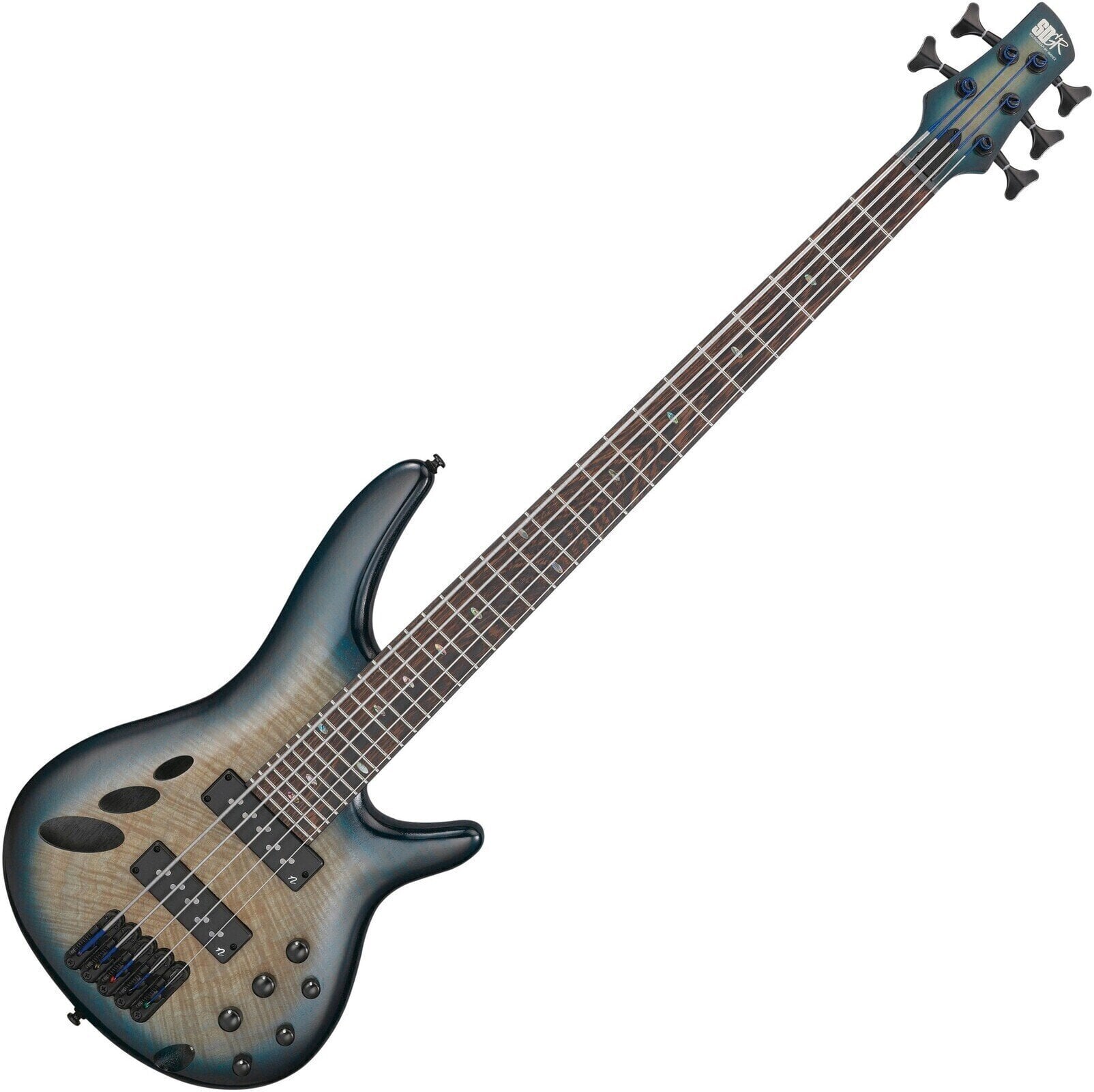 5-snarige basgitaar Ibanez SRD905-CTL Cosmic Blue Starburst 5-snarige basgitaar