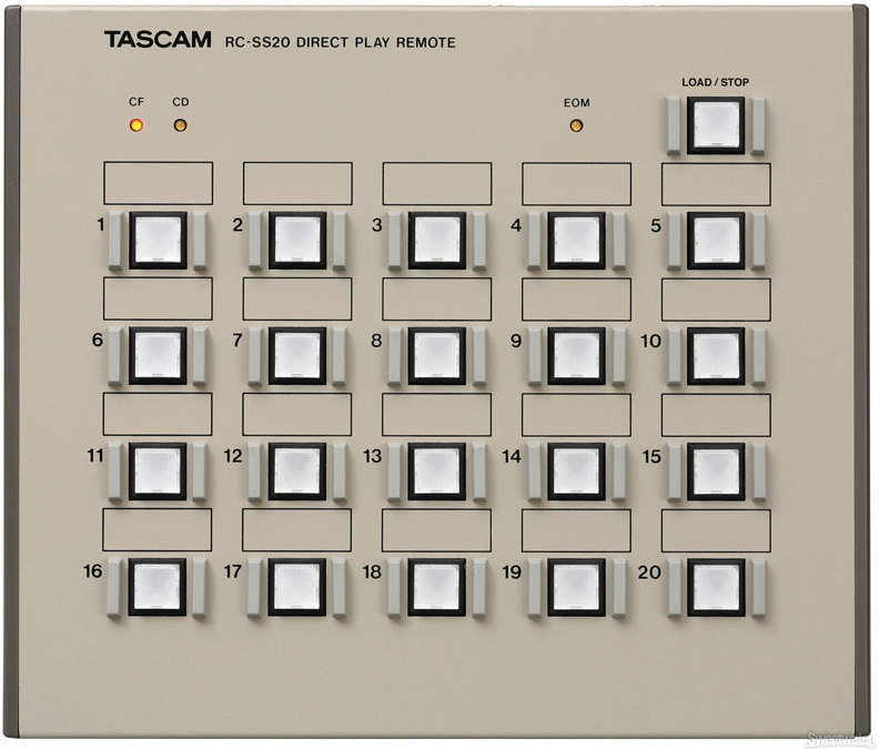 Remote control for digital recorders
 Tascam RC-SS20 Remote control