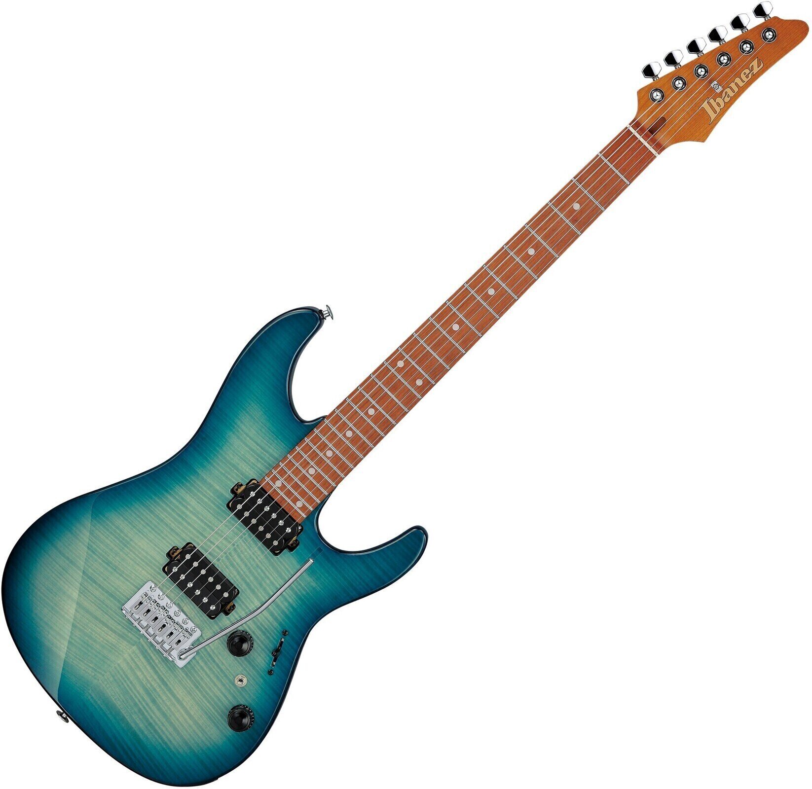 Elektromos gitár Ibanez AZ24S1F-TXB Transparent Turquoise Burst Elektromos gitár