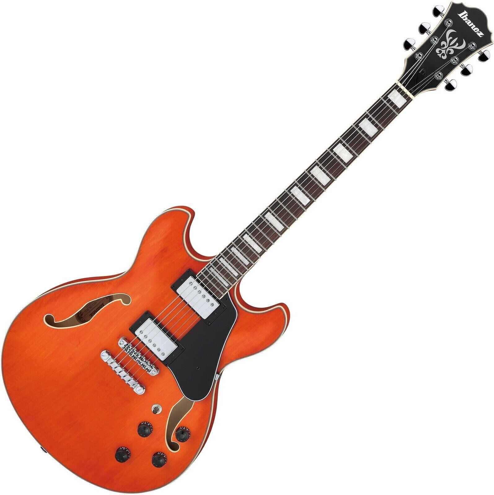 Semi-Acoustic Guitar Ibanez AS73-TTF Transparent Tangerine Flat Semi-Acoustic Guitar