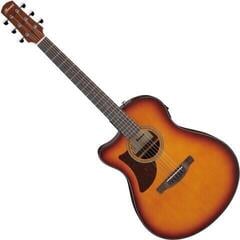 guitarra eletroacústica Ibanez AAM50LCE-OLB Open Pore Light Brown Sunburst guitarra eletroacústica