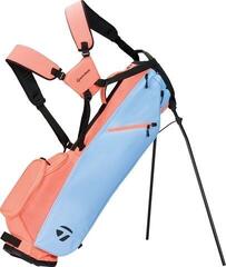 Sac de golf cu stativ TaylorMade Flextech Carry Sac de golf cu stativ Light Blue/Coral