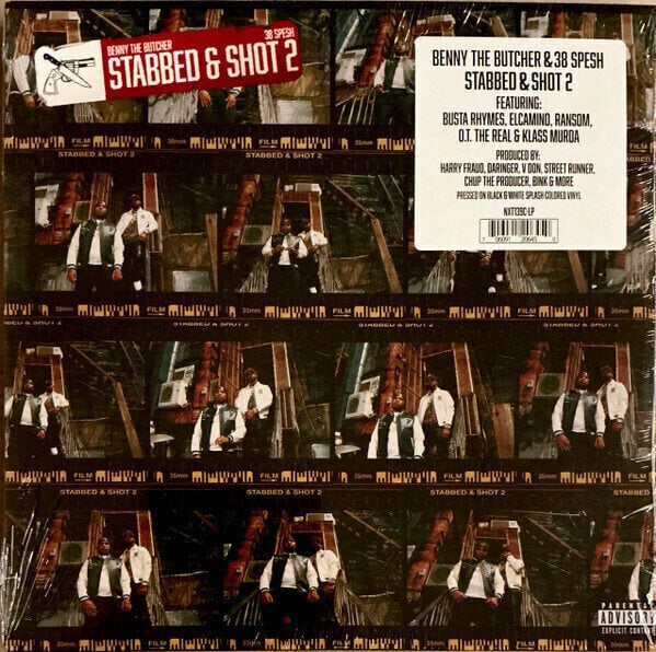 LP ploča Benny The Butcher & 38 Spesh - Stabbed & Shot 2 (Black & White Splash Coloured) (LP)