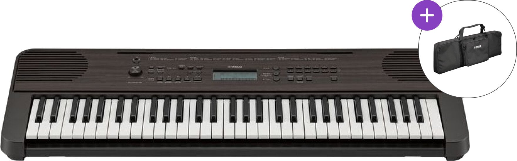 Keyboard mit Touch Response Yamaha PSR E360 Cover SET Keyboard mit Touch Response Dark Walnut