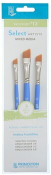 Pensel Princeton Brush Selectartiste Multi-Technique Brushes Synthetic Angle Shader Short Handle Plastic Bag 3 psc - 1