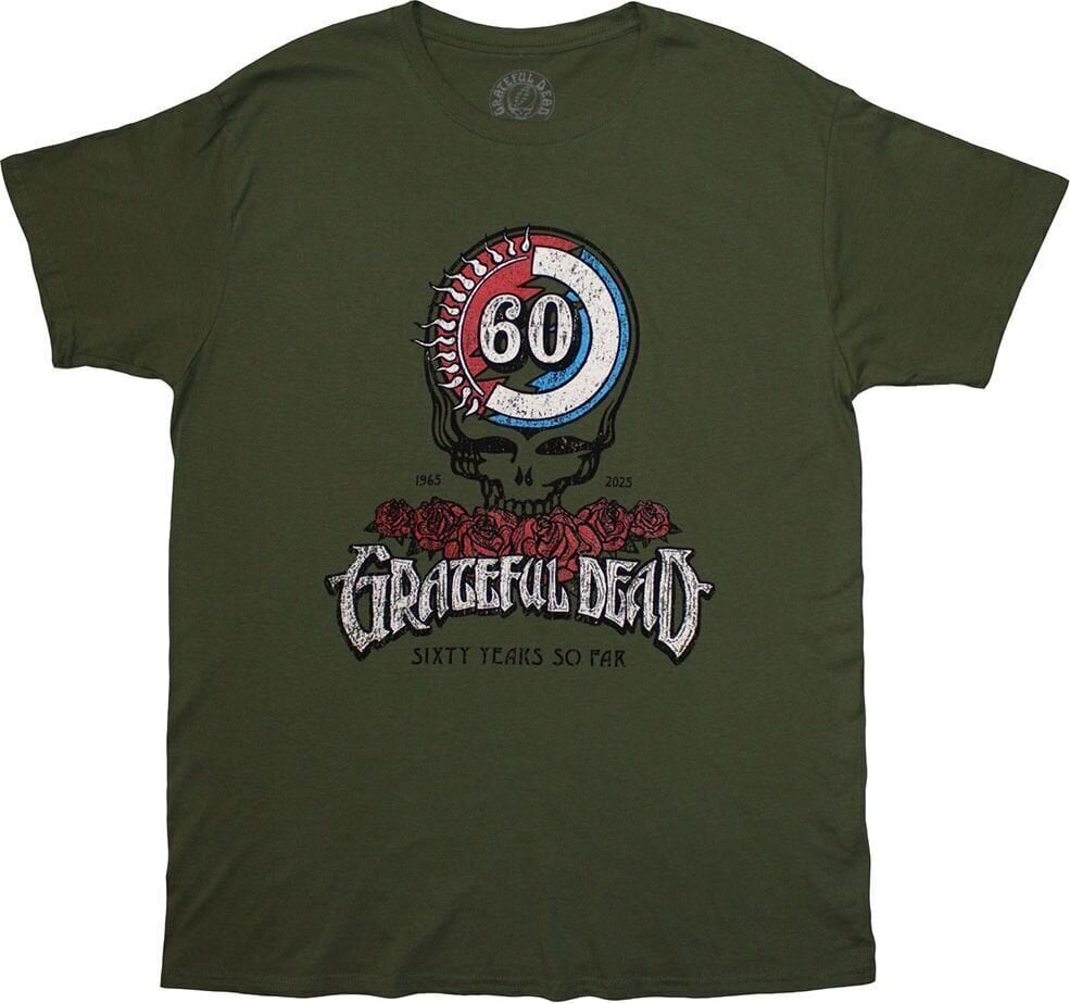 T-Shirt Grateful Dead 60th Roses Green 2XL T-Shirt
